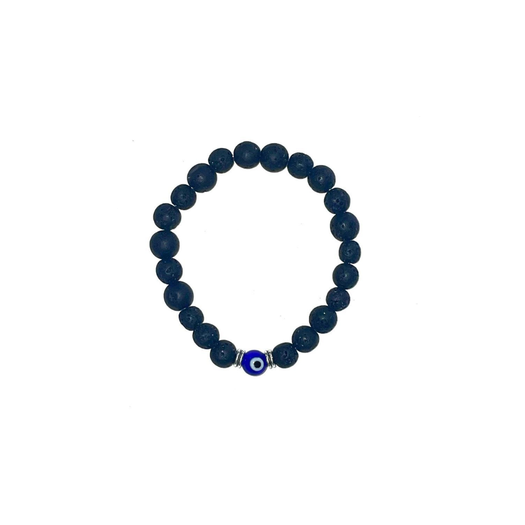 Lava Stone Evil Eye Bracelet