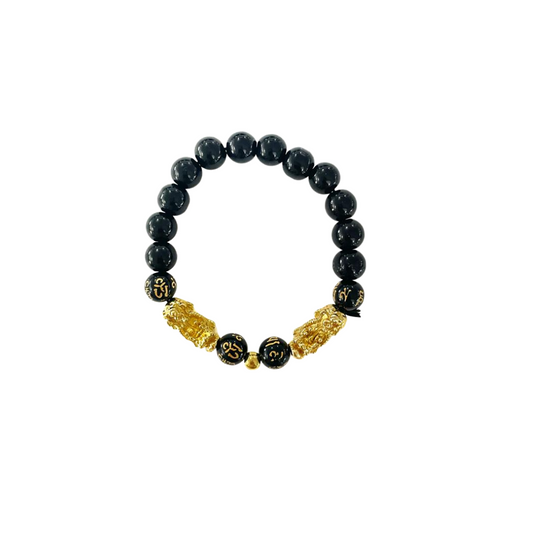 2 Pixiu Obsidian Wealth Bracelet